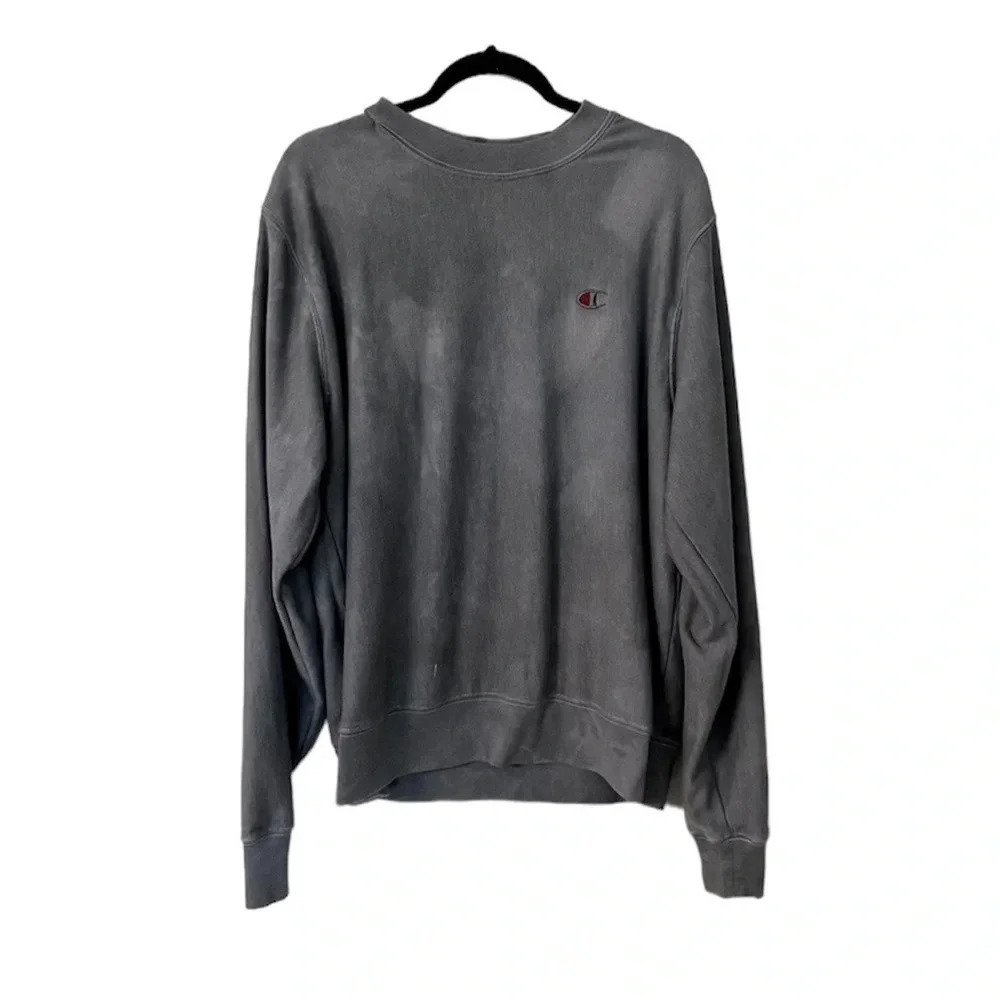 Champion Reverse Weave Women's Long Sleeve Crew Neck Cotton Sweatshirt Sz L GUC